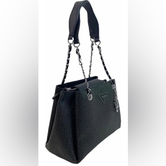 Guess Black and Cream Logo Handbag - Picture 1 of 6